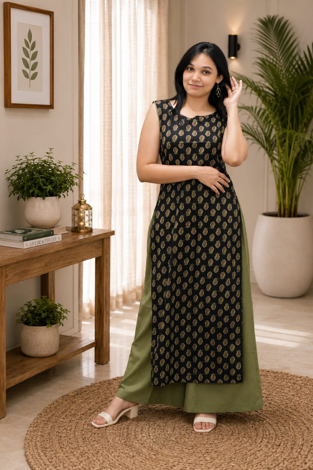 Straight Kurta with Palazzo set