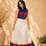 Ivory Grace Umbrella Skirt and Crop Top Set
