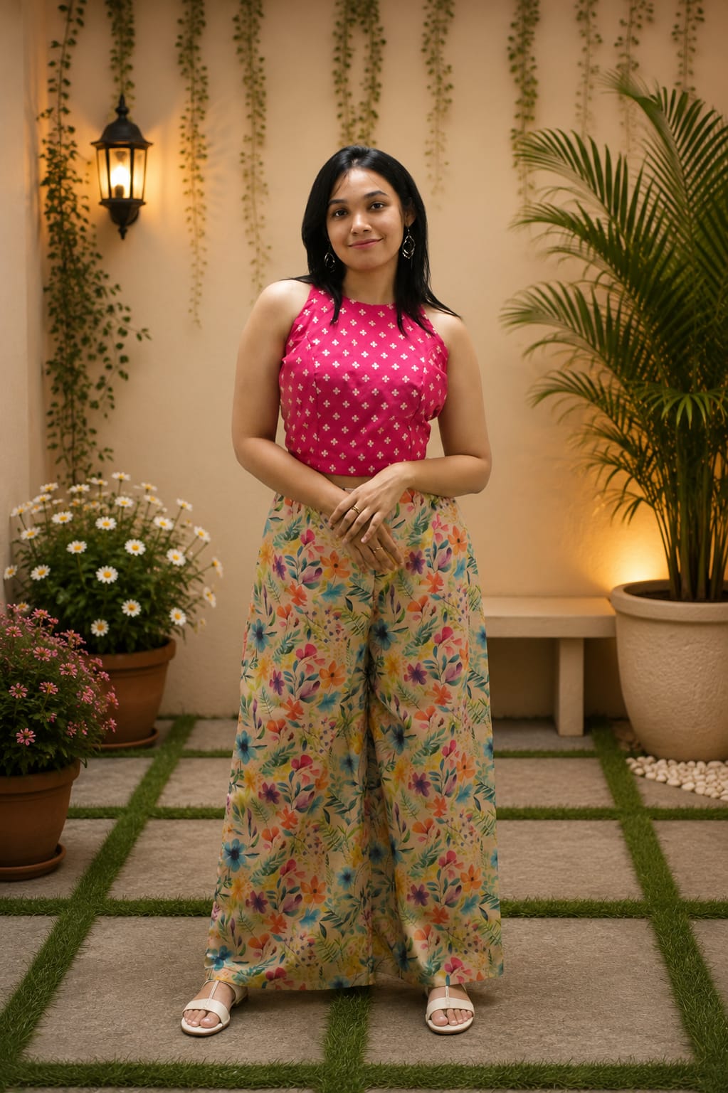 Palazzo and Crop Top set