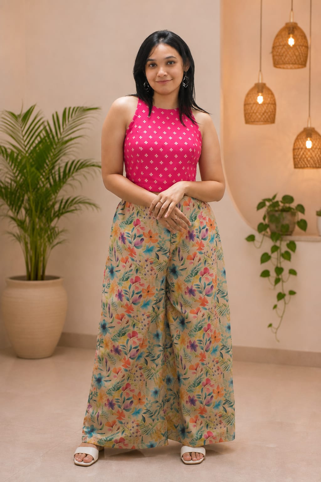 Palazzo and Crop Top set